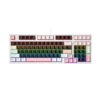 Wdbild Portable 98Keys Gaming Keyboard With LED Backlights Shaft Components Ergonomic Keyboard For Intensely PC Gameplays