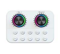 Wdbild Portable Voice Changer Device With 4 Sound Effects Colorful Light Small Live Broadcast Handheld Microphone Effect Portable Live Streaming Card