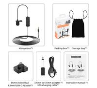 Wdbild Professional 3.5mm External Stereo Cable Microphone Black Recorder Omnidirectional Mic For DSLR Camera Microphone Headset For Computer