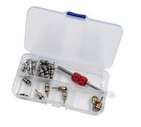 Wdbild Professional Automotive Air Conditioning Valves Cores Replacement Pack Universally With Removal Accessory AC Valves Core Kit