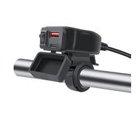 Wdbild Quick Charges Adapter 6.8A Motorcycle USB Charges Double Ports Voltmeter Included 12-24V For Phone Tablet