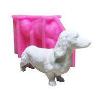 Wdbild Resin Silicone Moulds, Dachshund Dog Shape Silicone Mold Collectible Silicone Dachshund Ornament Mold for Office and Cafe Decoration