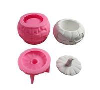 Wdbild Resin Silicone Moulds, Halloween Pumpkin Resin Jar Molds, Candle Holders Molds with Lid for Tealight Holders Jewelry Jar Plaster Decoration