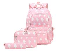 Wdbild School Bag, School Bag Large Capacity Backpack Rucksacks Casual Daypacks with Lunch Bag Pencil Case Set for Student