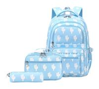 Wdbild School Bag, School Bag Large Capacity Backpack Rucksacks Casual Daypacks with Lunch Bag Pencil Case Set for Student