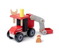 Wdbild Screw Assemble Simulation Car Engineering Vehicle Wood Simulation Engineering Vehicle For Boy Girls Model Toy