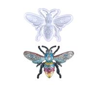 Wdbild Silicone Keychain Resin Moulds,Glossy Large Bees-Shape Ornaments Silicone Epoxy Resin Mold Keychain Pendant Jewelry for Valentine Craft
