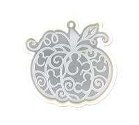 Wdbild Silicone Keychain Resin Moulds,Pumpkin Keychain Resin Mold Pendant Silicone Mould Handmade Glossy Pumpkin for Key Chain Decoration MOL