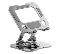 Wdbild Silicone Padded Rotating Tablets Stand Heavy Duty Two Rod Foldable Design Multiple Size Laptop Holder Double Arm Phone Tablets Dock