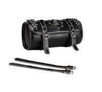 Wdbild Skull Pattern PU Storage Bag Motorbike Tool Bag Motorcycle Front Front Fork Handlebar Saddlebag PU Leather Motorcycle