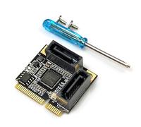 Wdbild Small PCIe SATA3.0 Card 2 Port Expansion 6Gbps Controller ASM1061 Chip For Computer Expansion