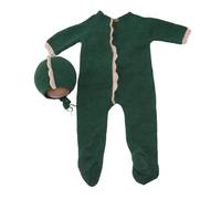 Wdbild Soft Knitted Newborns Costume Dinosaur Theme Knitting Jumpsuits With Bonnet Hat For Photography Photoshoots Props Unisex Baby Photoshoot Clothes