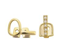 Wdbild Sophisticated Double Color Barbell Piercing Jewelry 1.9cm Brass Electroplated Steel Lightweight Design For Comfortable Daily Use Two Tone Accessory