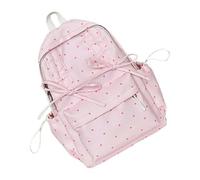 Wdbild Spacious Travel Backpack Nylon School Bag For College Student With Multiple Compartments Strap And Drawstring Closure Girls Backpacks With Bowknot