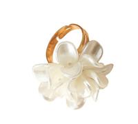 Wdbild Stylish Floral Statement Rings Open Shank Designs Camellias Shaped Finger Accessory Fashion Jewelry Handmade Gift Artistic Stackable
