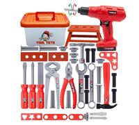 Wdbild Toddler Play Tool Kits Tool Box Repairing Set Kids Pretend Play Fine Motor Skill Toy Realistic Build Kits Fun Kids Set Toy
