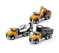 Wdbild Toddler Toy Vehicle Realistic Car Model Excavator Inertia Car Boy Pullback Toy Engineering Truck Sanitation Vehicle