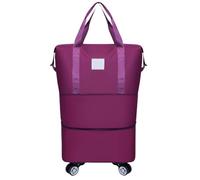 Wdbild Travel Bag, Expandable Wheeled Duffle Bag for Travel and Sports with Dry Wet Separation Water Resistant Foldable Luggage Bag Unisex