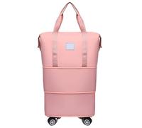 Wdbild Travel Bag, Expandable Wheeled Duffle Bag for Travel and Sports with Dry Wet Separation Water Resistant Foldable Luggage Bag Unisex