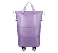 Wdbild Travel Bag, Foldable Large Capacity Travel Bag with Detachable Wheels Waterproof Expandable Roller Luggage Bags for Sports and Trips