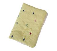 Wdbild Travel Card Holder Star Pattern Detail Elastic Band Closure Tear Resistant Polyester Business Vacation Accessory Embroidery Star Fabric Travel Holder