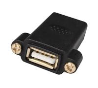 Wdbild USB 2.0 Female To Female Connector Adapter USB 2.0 Coupler Gender Changer Extender Converters Panel Cable Hole Expander Easy Installation USB