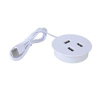 Wdbild USB Hubs 3 Port USB2.0 Desk Grommet Hole 60mm For Streamlined Connection Of And Keyboards