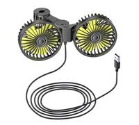 Wdbild Vehicle Cooling Fan Car Rear Seat USB Fan Headrest Double Head Backseat Mounted Car Air Circulation Foldable Auto