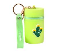 Wdbild Wallet, Portable Silicone Coin Pouches with Keychain Cartoon Lipstick Case Change Holder Bag for Women and Girls