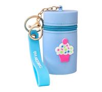 Wdbild Wallet, Portable Silicone Coin Pouches with Keychain Cartoon Lipstick Case Change Holder Bag for Women and Girls