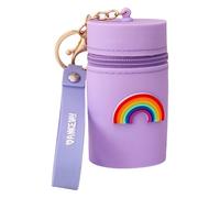 Wdbild Wallet, Portable Silicone Coin Pouches with Keychain Cartoon Lipstick Case Change Holder Bag for Women and Girls
