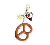 Wdbild Wallet, Realistic Chocolate Pretzel Bread Coin Purse Keychain Accessory Bag Pendant for Fashionable Adults and Students