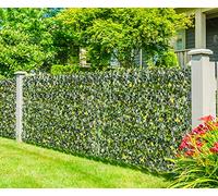 WDC ONLINE - eXtreme Artificial Leaf Trellis with Yellow Flowers | 2m x 1m Expandable Privacy Screening Hedge for Outdoor Gardens, Balcony, and Terraces | UV-Stabilized Decorative Fencing Panel