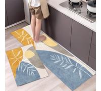 WDCAYQHZ Kitchen Mat Kitchen Anti Fatigue Floor Mats Carpet Runner Rug Non Slip Washable Kitchen Decor(E,45 * 75cm+45 * 150cm)