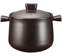 WDCDYQDH Clay Casserole Pot Terracotta Stew Ceramic - High Temperature Resistance Uniform Heating And Taste Retention-capacity 3500ml_zwart (zwart Capacity 6000m 6000ml)