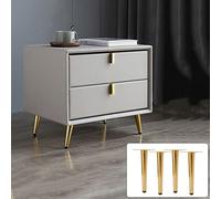 WDCDYQDH Furniture Legs Tapered Sofa X4 Metal Feet Tv/bathroom Cabinet/coffee Table Modern Bed Heavy (load 1000kg) zwart-straight-15cm/6in (b+g Straight) (Goud
