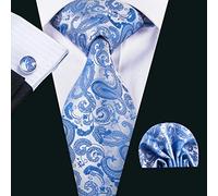 WDCDYQDH Men's Tie Silk Jacquard Woven Tie Handkerchief Cufflinks Set For Formal WBusiness Party (Color: A, Size: One Size) (A One Size)