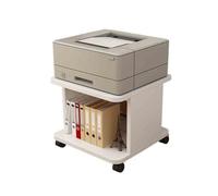 WDCDYQDH Printer Stand Double Floor Shelf Under The Office Desk Storage Copy Multifunctional Mobile For Desk(white) (white)