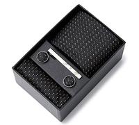 WDCDYQDH Tie Handkerchief Cufflink Set Necktie Box Man's Shirt Accessories (As Shown As shown) (As Shown One Size)