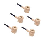Wdcfxy Natural Corn Cob Practice Pipes, Set of 5