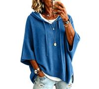 WDCHAOYUE Pop Winter Plus Size Sweater Long Sleeve Cool Volleyball Soli Drawstring Fit Hood Waffle Knit Tops