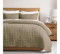 WDCOZY California Oversized Cal King Size Quilt Bedding Sets with 2 Pillow Shams, Lightweight Soft Bedspread Coverlet Bed Cover for All Season, 3 Pieces, 116x106 inches, Taupe