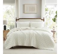 WDCOZY Ivory Cloud California Cal King Size Quilt Bedding Set with Pillow Shams, Cream White Puffy Cozy Lightweight Bedspread Coverlet, Soft Cute Bed Cover for All Season