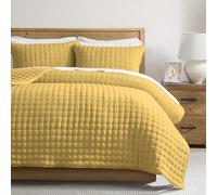 WDCOZY Twin Quit Size Bedding Sets with Pillow Sham, Lightweight Soft Bedspread Coverlet, Quilted Blanket Thin Comforter Bed Cover for All Season, 2 Pieces, 68x90 inches, Yellow
