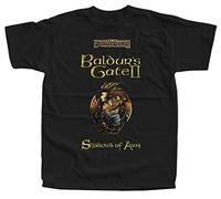WDCzzFD Baldur's Gate II Shadows of Amn, Computer Game, T-Shirt Black(Medium)