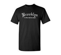WDCzzFD Brooklyn, It's Where My Story Begins, Tshirt Black(Medium)