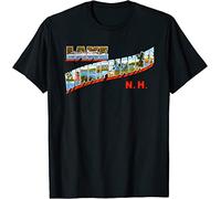 WDCzzFD Lake Winnipesaukee New Hampshire NH Vintage T-Shirt Black(Small)
