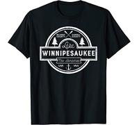 WDCzzFD Lake Winnipesaukee New Hampshire T Shirt Men Women Camping T-Shirt Black(Medium)