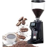 WDDEYYDS 250W Commercial & Home Dual-Use Coffee Grinder - 60mm Flat Burrs, 19 Infinite Grind Settings, Touchscreen Control, Professional-Grade Precision for Every Brew 1500ml-Black