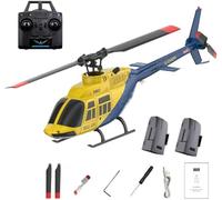 WDDSPSH RC Helicopter A60 Altitude Hovering Optical Flow Localization One Click Roll Takeoff and Landing with 2 Batteries for Adults Beginners Mini Bell 206 1:42 (Yellow)